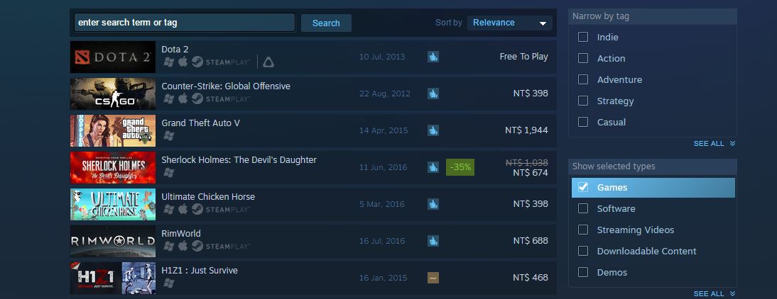 Steam Prices